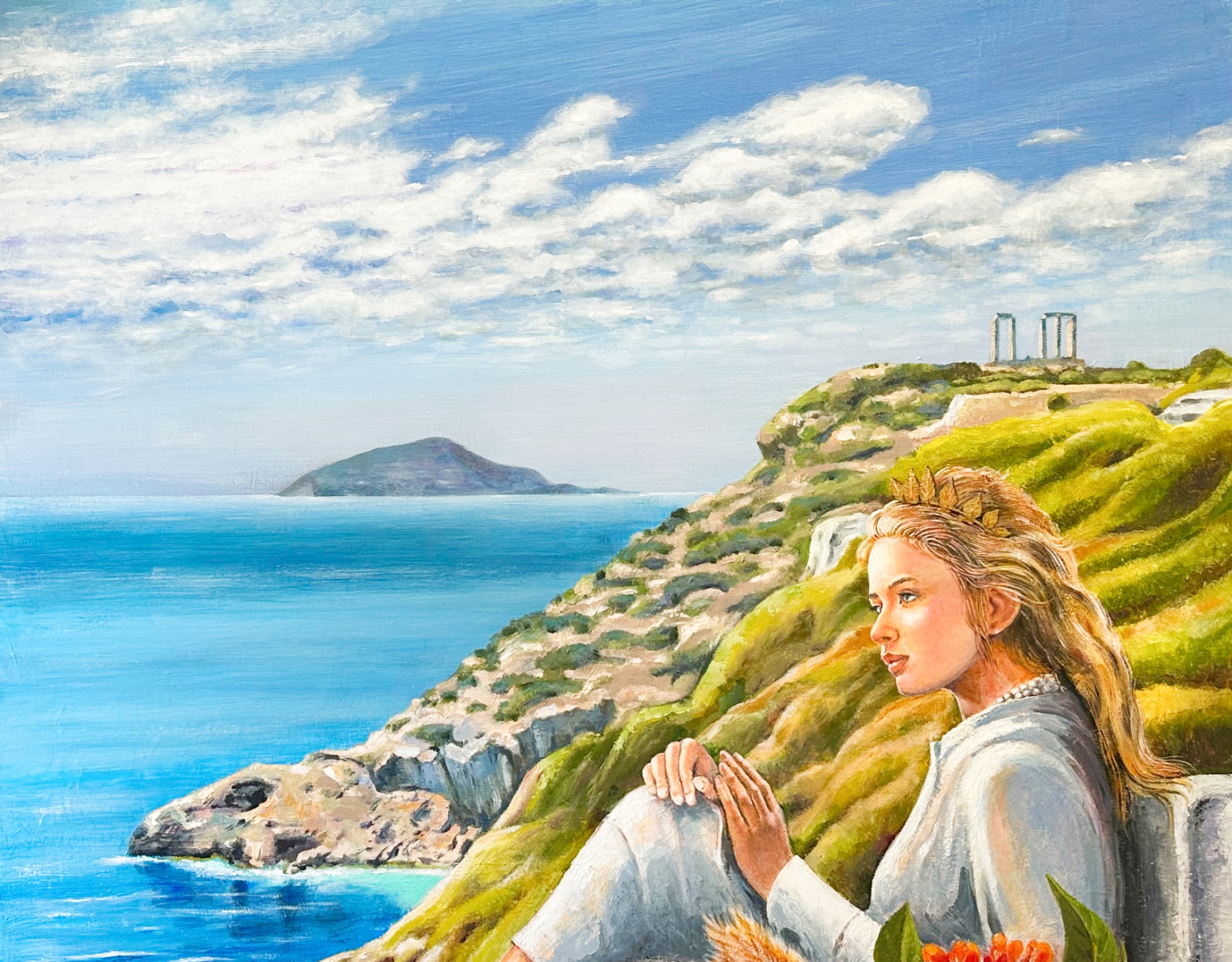 クロケン 花咲く金のなる木と白ヘビandフレンチブルドッグ 絵画 クロケン 花咲く金のなる木と白ヘビandフレンチブルドッグ 絵画